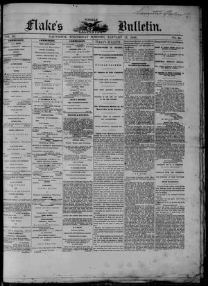 Primary view of object titled 'Flake's Weekly Galveston Bulletin. (Galveston, Tex.), Vol. 3, No. 46, Ed. 1 Wednesday, January 17, 1866'.