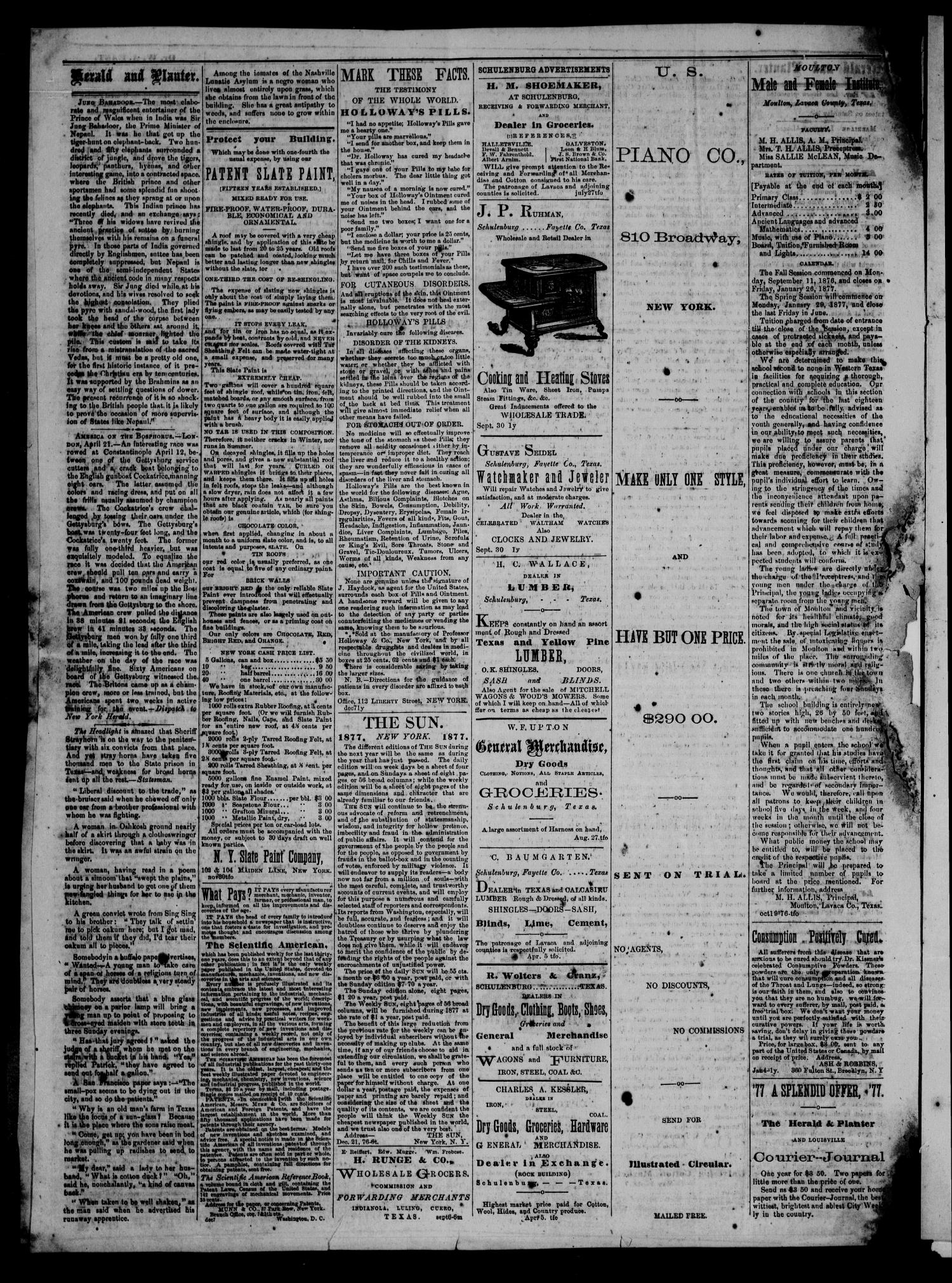 Herald and Planter (Hallettsville, Tex.), Vol. 5, No. 43, Ed. 1 Thursday, May 17, 1877
                                                
                                                    [Sequence #]: 4 of 4
                                                