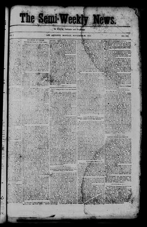 Primary view of object titled 'The Semi-Weekly News. (San Antonio, Tex.), Vol. 1, No. 102, Ed. 1 Monday, November 10, 1862'.
