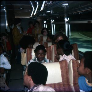 Primary view of object titled '[Children's Group on a Bus Trip, Marshall]'.