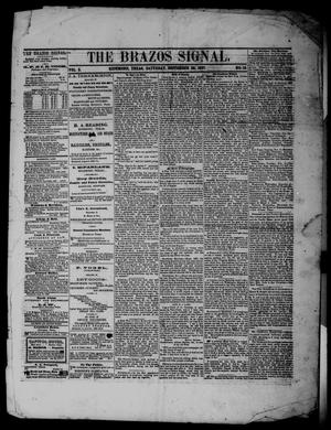Primary view of object titled 'The Brazos Signal (Richmond, Tex.), Vol. 2, No. 18, Ed. 1 Saturday, September 28, 1867'.