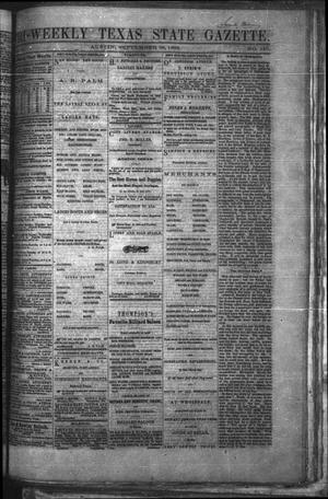 Primary view of object titled 'Tri-Weekly Texas State Gazette. (Austin, Tex.), Vol. 2, No. 130, Ed. 1 Wednesday, September 29, 1869'.