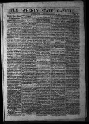 Primary view of object titled 'The Weekly State Gazette. (Austin, Tex.), Vol. 16, No. 48, Ed. 1 Tuesday, July 25, 1865'.