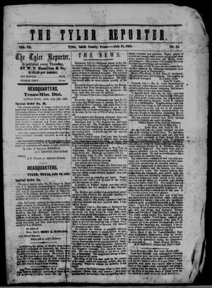 Primary view of object titled 'The Tyler Reporter. Weekly. (Tyler, Tex.), Vol. 7, No. 34, Ed. 1 Thursday, July 24, 1862'.