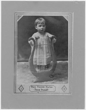 Primary view of object titled '[Mary Francis Harlan, Music Mascot]'.