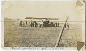Primary view of object titled '[First airplane in Taylor]'.