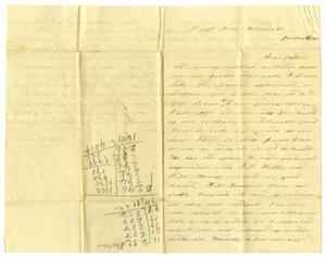 Primary view of object titled '[Letter from D. S. Kennard to A. D. Kennard Jr., January 29,1862]'.