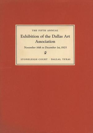 Primary view of object titled 'Catalog of the Fifth Annual Exhibition of the Dallas Art Assocation'.