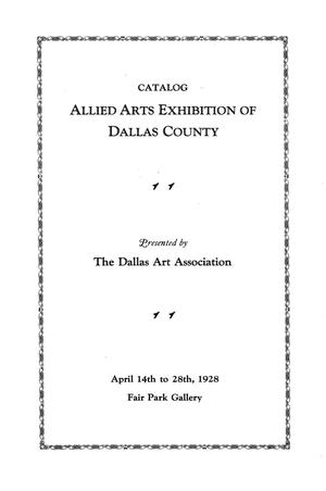 Primary view of object titled 'Catalog: Allied Arts Exhibition of Dallas County'.