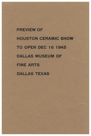 Primary view of object titled 'Preview of Houston Ceramic Show'.