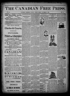 Primary view of object titled 'The Canadian Free Press. (Canadian, Tex.), Vol. 3, No. 12, Ed. 1 Friday, October 18, 1889'.