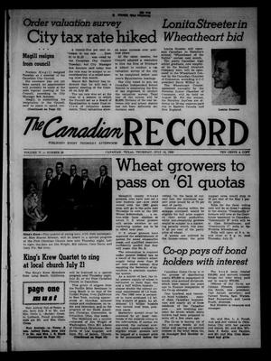 Primary view of object titled 'The Canadian Record (Canadian, Tex.), Vol. 71, No. 28, Ed. 1 Thursday, July 14, 1960'.