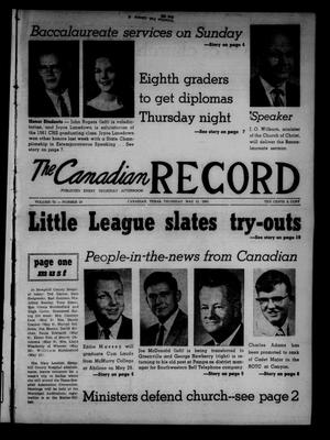 Primary view of object titled 'The Canadian Record (Canadian, Tex.), Vol. 72, No. 19, Ed. 1 Thursday, May 11, 1961'.