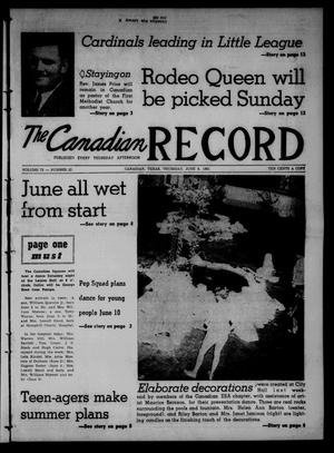 Primary view of object titled 'The Canadian Record (Canadian, Tex.), Vol. 72, No. 23, Ed. 1 Thursday, June 8, 1961'.