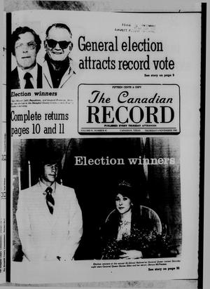 Primary view of object titled 'The Canadian Record (Canadian, Tex.), Vol. 91, No. 45, Ed. 1 Thursday, November 6, 1980'.
