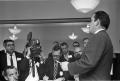Photograph: [Malcolm Kilduff giving a press conference at Parkland Hospital]