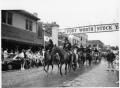 Primary view of Texas Sesquicentennial Wagon Train in Fort Worth