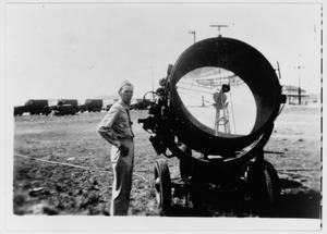 Primary view of object titled 'Searchlight at Camp Wallace'.
