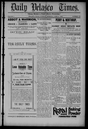 Primary view of object titled 'Daily Velasco Times (Velasco, Tex.), Vol. 1, No. 103, Ed. 1 Tuesday, April 5, 1892'.