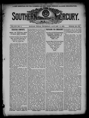Primary view of object titled 'The Southern Mercury. (Dallas, Tex.), Vol. 14, No. 3, Ed. 1 Thursday, January 17, 1895'.