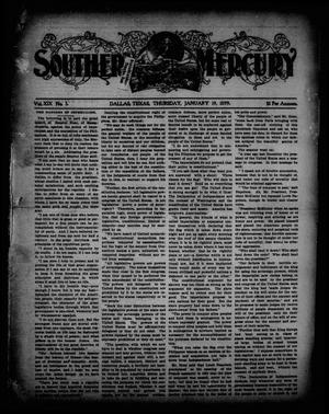 Primary view of object titled 'Southern Mercury. (Dallas, Tex.), Vol. 19, No. 3, Ed. 1 Thursday, January 19, 1899'.