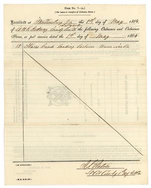 Primary view of object titled '[Receipt for issues, May 1, 1864]'.
