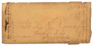 Primary view of object titled '[Envelope to Lt. H. K. Redway]'.