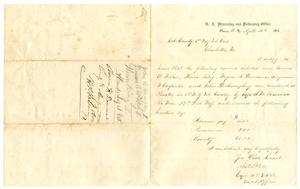 Primary view of object titled '[Letter from Austin A, Yates, April 12, 1865]'.