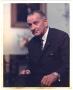 Thumbnail image of item number 1 in: '[President Lyndon Baines Johnson 3/4 length seated portrait]'.