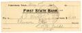 Thumbnail image of item number 1 in: '[Check from Mrs. H. B. Caddell to A. F. Moore, August 1, 1921]'.