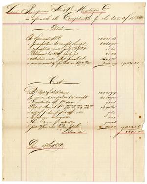 Primary view of object titled '[Accounts Report, December 18, 1880]'.