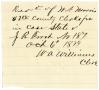 Primary view of [Receipt of W. A. Morris, October 6, 1879]