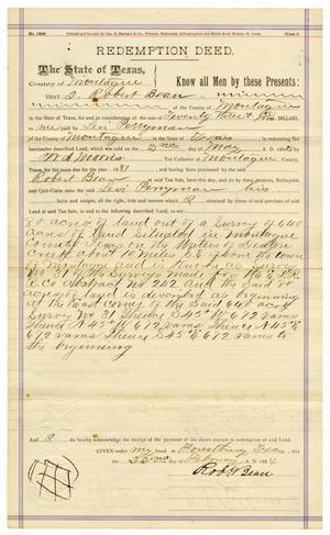 Primary view of object titled '[Redemption Deed, May 2, 1882]'.