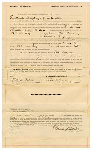 Primary view of [Assignment of Mortgage, April 6, 1908]