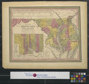 Primary view of object titled 'A new map of Maryland and Delaware.'.