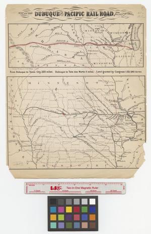 Primary view of object titled 'Map of the Dubuque and Pacific Railroad and its connections.'.