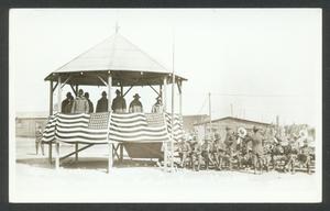 Primary view of object titled '[General John J. Pershing with Troops and Band]'.