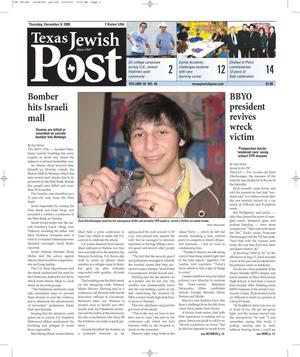 Primary view of object titled 'Texas Jewish Post (Fort Worth, Tex.), Vol. 59, No. 49, Ed. 1 Thursday, December 8, 2005'.
