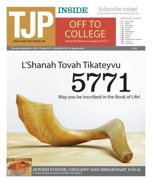 Primary view of object titled 'Texas Jewish Post (Fort Worth, Tex.), Vol. 64, No. 36, Ed. 1 Thursday, September 9, 2010'.