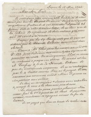 Primary view of object titled '[Letter from Henri Castro to Ferdinand Louis Huth, May 15, 1845]'.