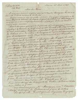 Primary view of object titled '[Letter from Henri Castro to Ferdinand Louis Huth, August 15, 1845]'.