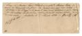 Text: [Receipt for 56 francs 50 centimes paid to A. Bartz for his passage f…