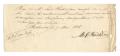Text: [Receipt for 100 francs paid to M. B. Vanderkooi, March 7, 1845]