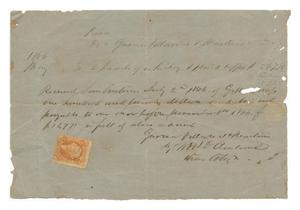 Primary view of object titled '[Receipt for $120, July 2, 1866]'.