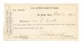 Legal Document: [Receipt for $6 from Mr. L. Huth to the San Antonio Board of Trade, O…