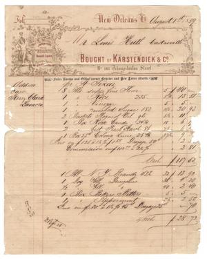 Primary view of object titled '[Receipt for goods, August 1, 1859]'.