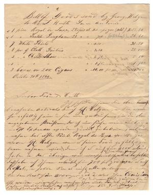 Primary view of object titled '[Letter from G. L. Haas to Huth, October 30, 1864]'.