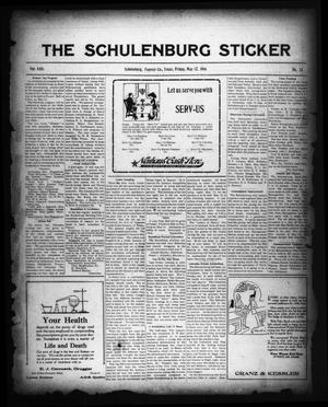 Primary view of object titled 'The Schulenburg Sticker (Schulenburg, Tex.), Vol. 22, No. 33, Ed. 1 Friday, May 12, 1916'.