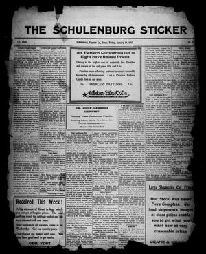 Primary view of object titled 'The Schulenburg Sticker (Schulenburg, Tex.), Vol. 23, No. 17, Ed. 1 Friday, January 19, 1917'.