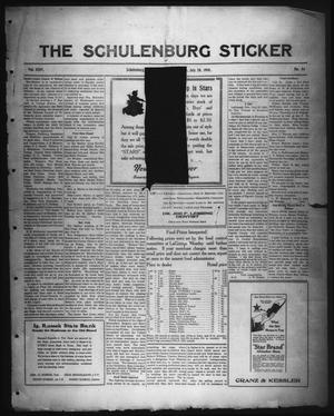 Primary view of object titled 'The Schulenburg Sticker (Schulenburg, Tex.), Vol. 24, No. 44, Ed. 1 Friday, July 26, 1918'.
